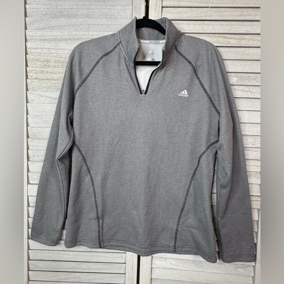 Adidas Gray Quarter-Zip Pullover. Golf. Size Large. Great Condition. - Picture 1 of 10